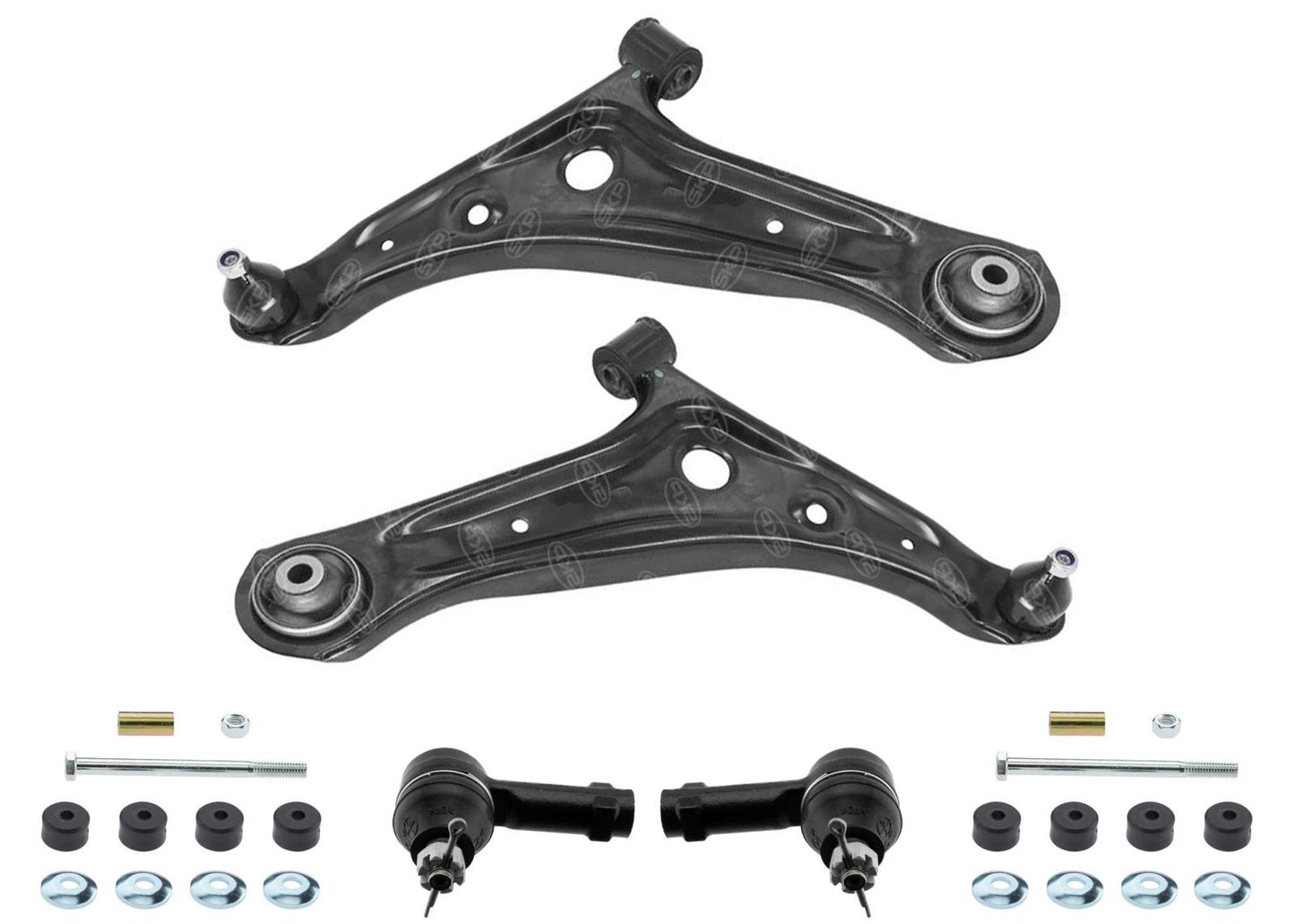 Front Lower Control Arms Sway Bar Links Tie Rods for Dodge Attitude 2015-2023