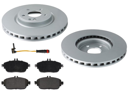 Front GEO Coated Brake Rotors & EPS Brake Pads For Mercedes Benz CLA250 14-19