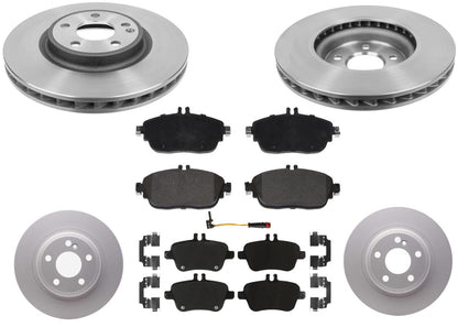 Front & Rear Carbon Coated Brake Rotors & EPS Brake Pads For CLA250 2014-2019