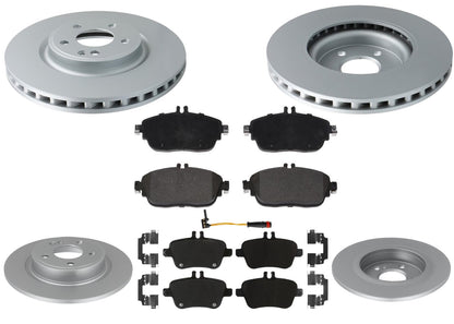 Front & Rear GEO Coated Brake Rotors & EPS Brake Pads For CLA250 2014 2015 2019