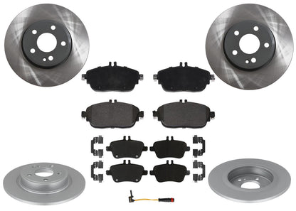 Front & Rear Coated Brake Rotors & EPS Brake Pads For B Electric Drive 14-15