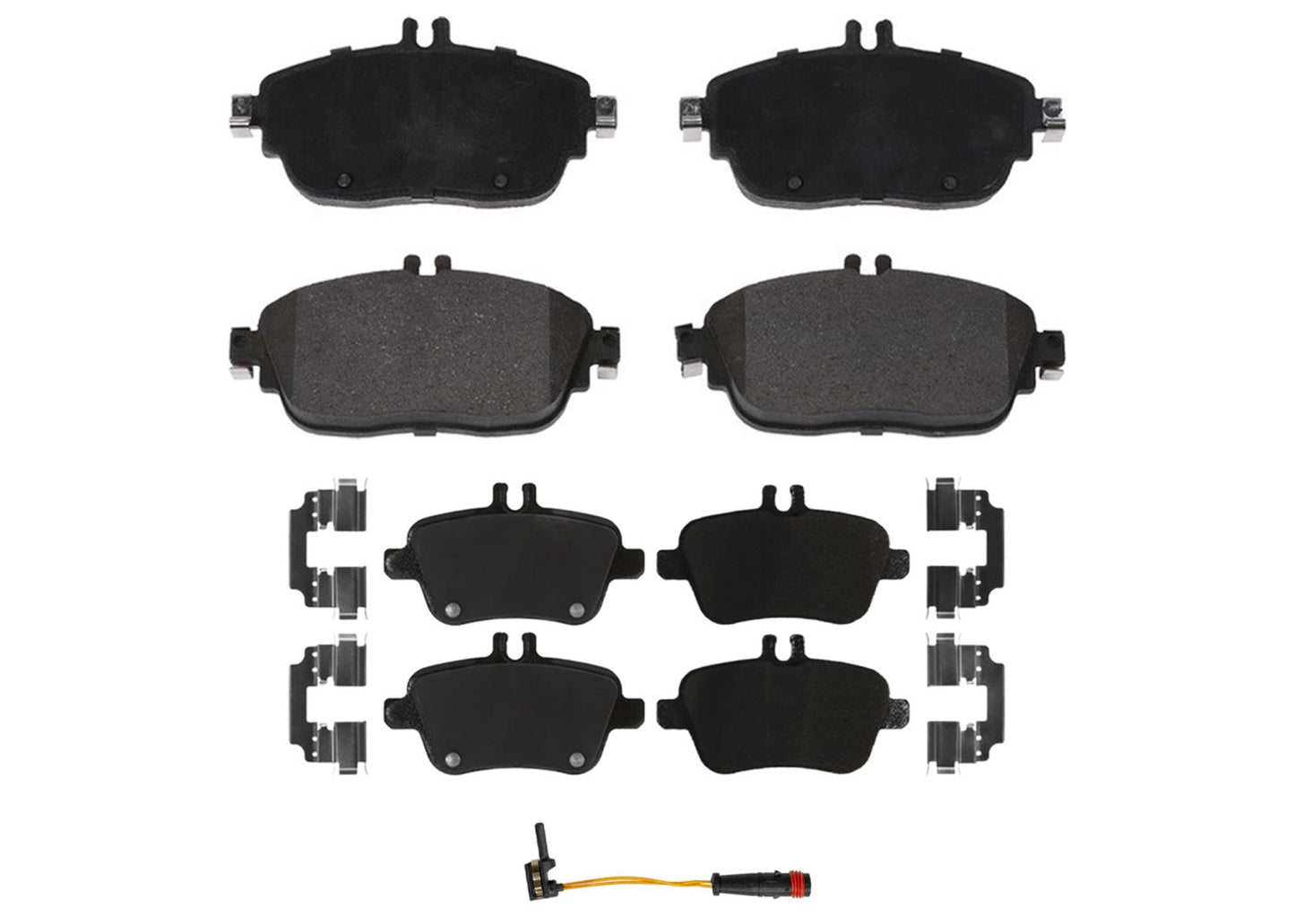 Front & Rear Coated Brake Rotors & EPS Brake Pads For B Electric Drive 14-15