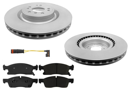 Front GEO Coated Brake Rotors & EPS Brake Pads For Mercedes Benz GL350 13-16