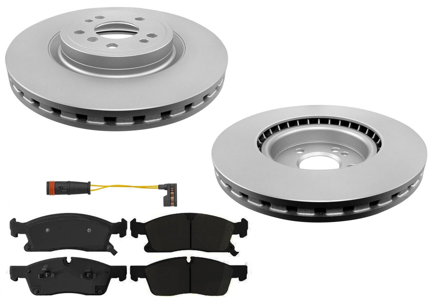 Front GEO Coated Brake Rotors & EPS Brake Pads For Mercedes Benz GLE350 16-18