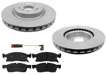 Front GEO Coated Brake Rotors & EPS Brake Pads For Mercedes Benz GLE350 16-18