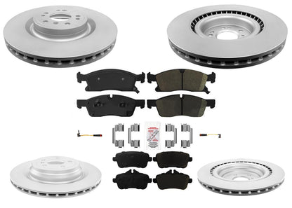 Front & Rear GEO Coated Brake Rotors & EPS Brake Pads For GL350 2013 2015 2016