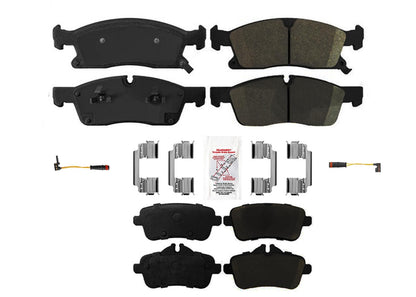 Front & Rear GEO Coated Brake Rotors & EPS Brake Pads For GL350 2013 2015 2016