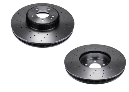 Front Carbon Coated Brake Rotors & EPS Brake Pads For C300 2015-2021 Dual Piston