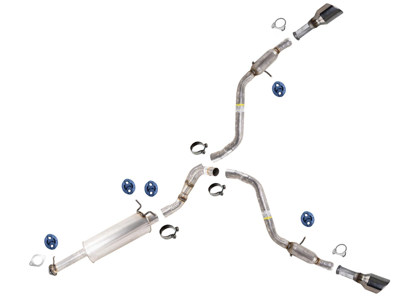 Muffler Dual Exhaust Tail Pipes for RAM 1500 5.7 Hemi 2019 2020 2021 2022 2024