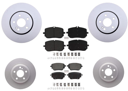 Front & Rear Coated Brake Rotors & EPS Brake Pads For Mercedes Benz A220 19-22