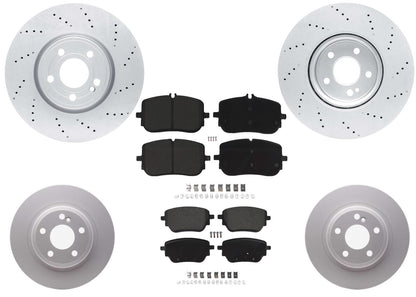 330MM Front & Rear Coated Brake Rotors & EPS Brake Pads For A220 2019-2022 W/AMG