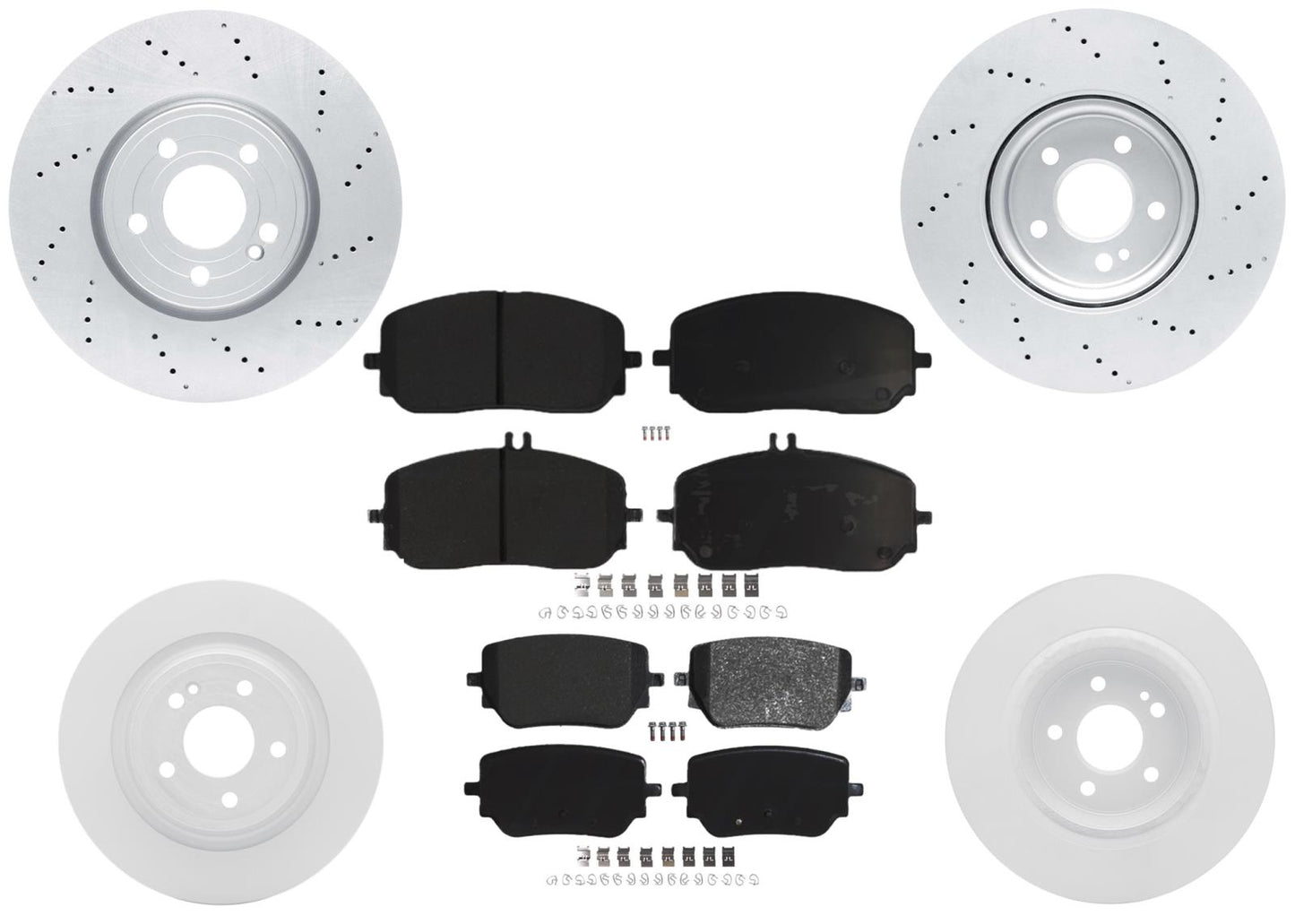 330MM Front & Rear Coated Brake Rotors & EPS Brake Pads For GLB250 2020-2025