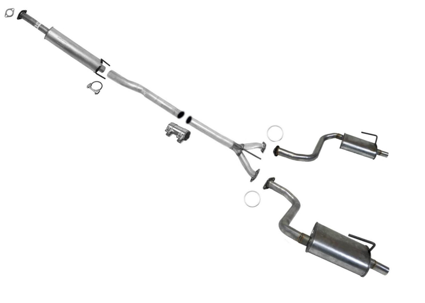 Pipe Resonator Mufflers Dual Exhaust System For Nissan Maxima 2009 2012 2022