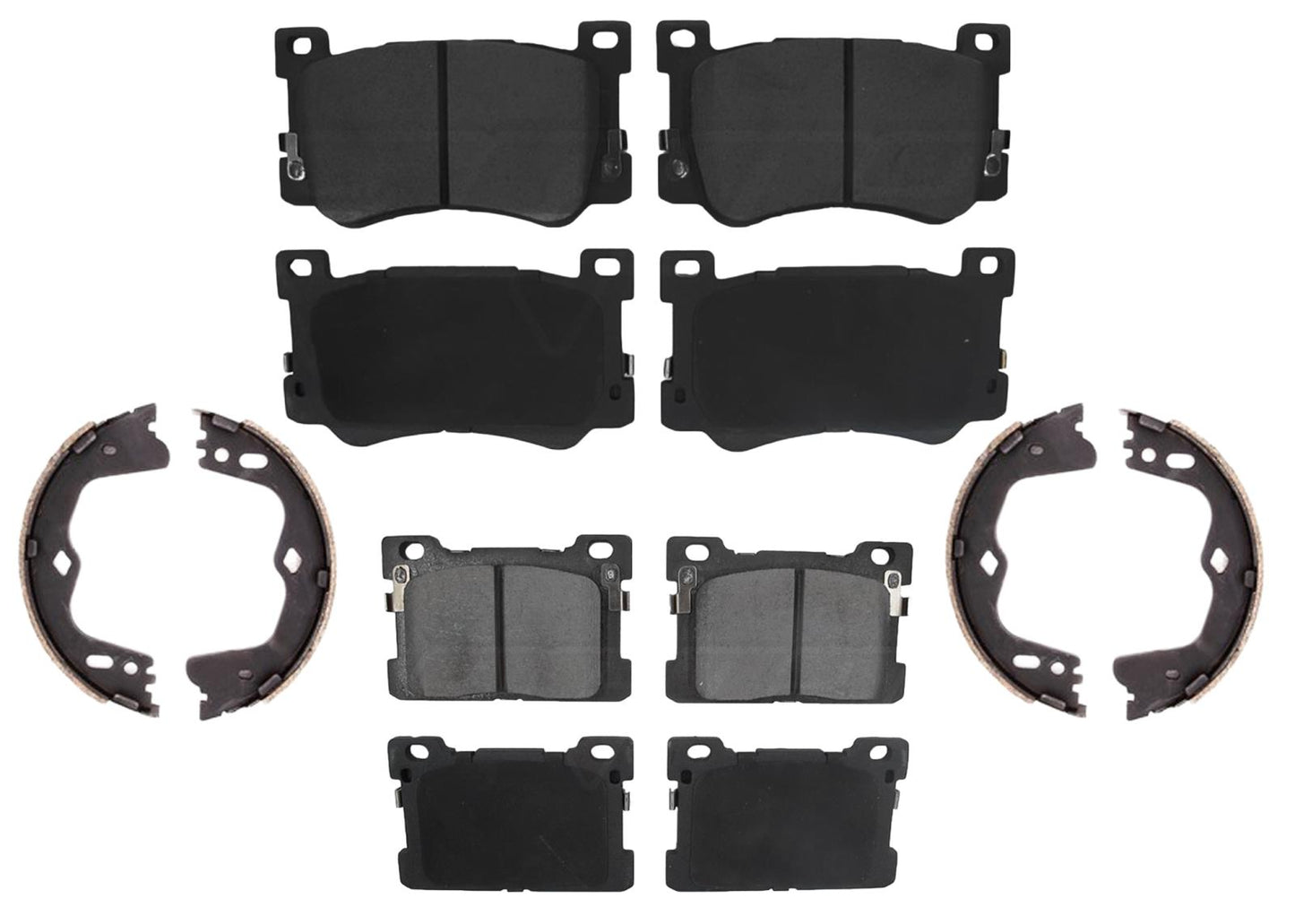 Front and Rear Disc Brake Pads Parking-Emergency Shoes for Genesis G90 17-20