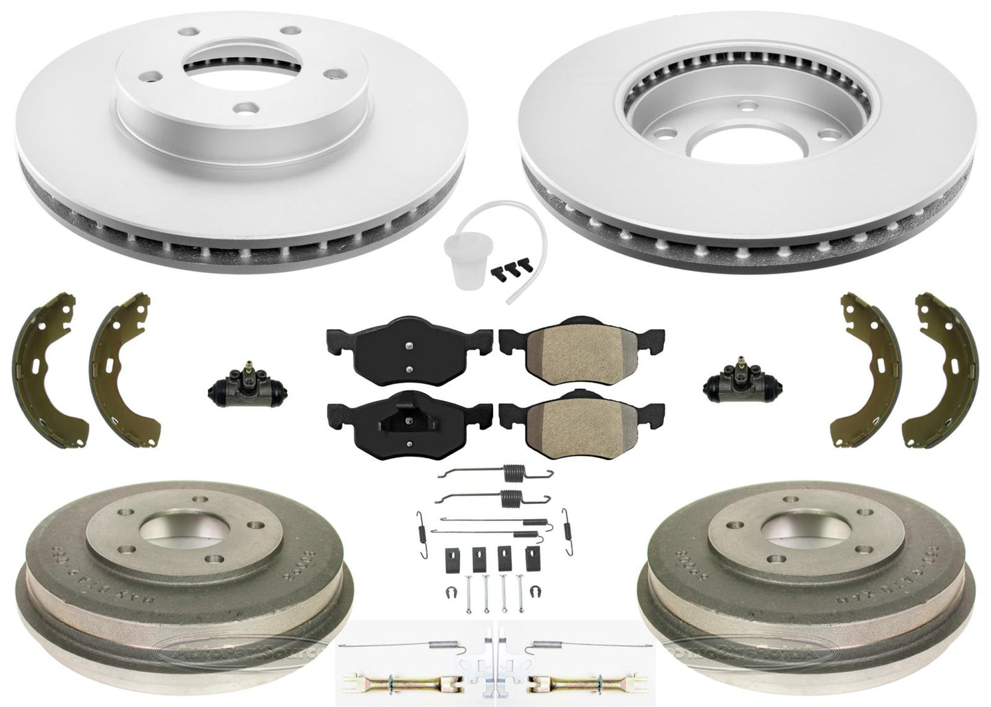 Disc Brake Rotors Rear Brake Drums Pads Shoes Spring for Ford Escape 2001-2007