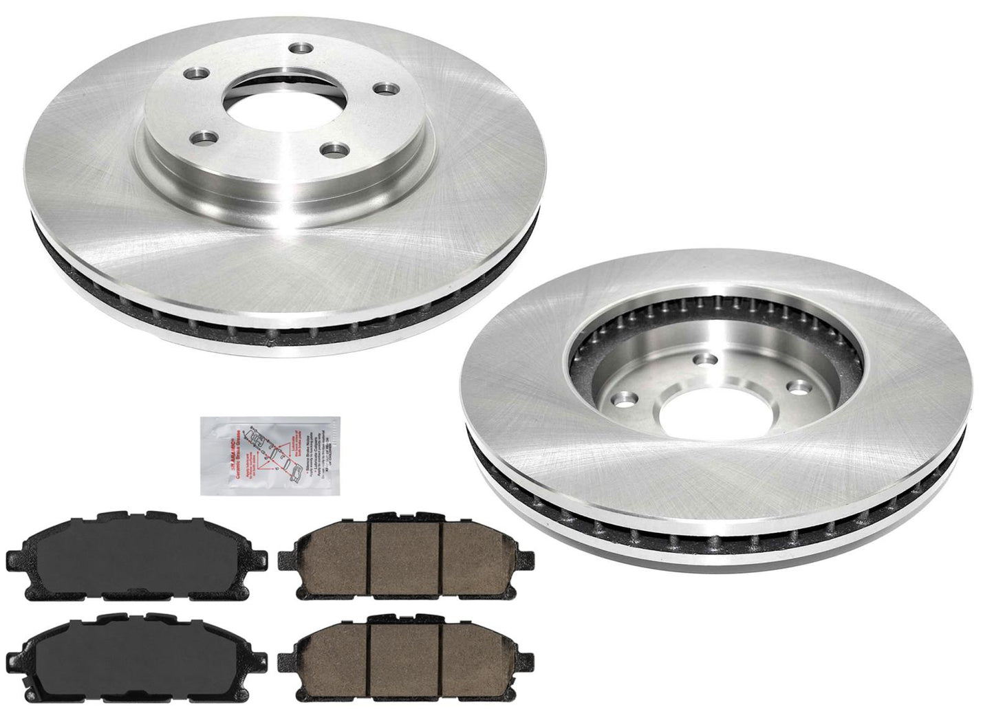 Front Coated Brake Rotors & Ceramic Brake Pads For Nissan Quest 2011 2012 2017