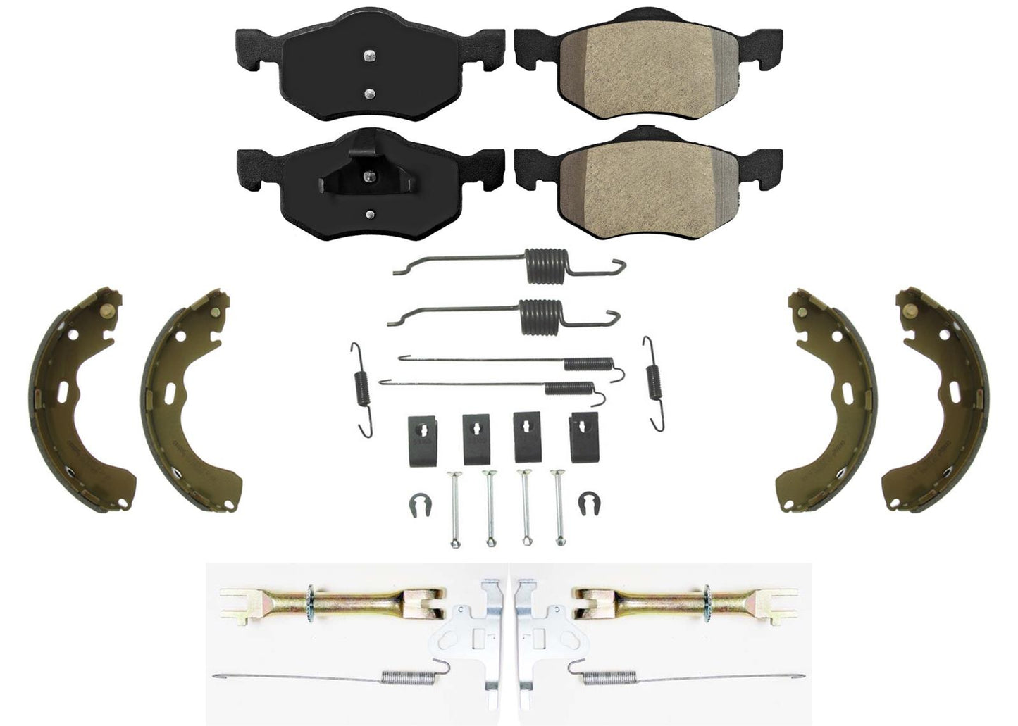 Disc Brake Pads Brake Shoes Hardware Adjusters Spring for Ford Escape 2001-2007