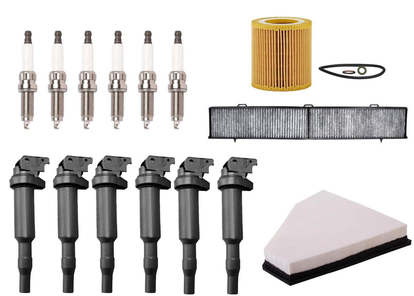Direct Ignition Coils Spark Plug Tune Up Kit For BMW 128i 3.0L 2008 2009 2013