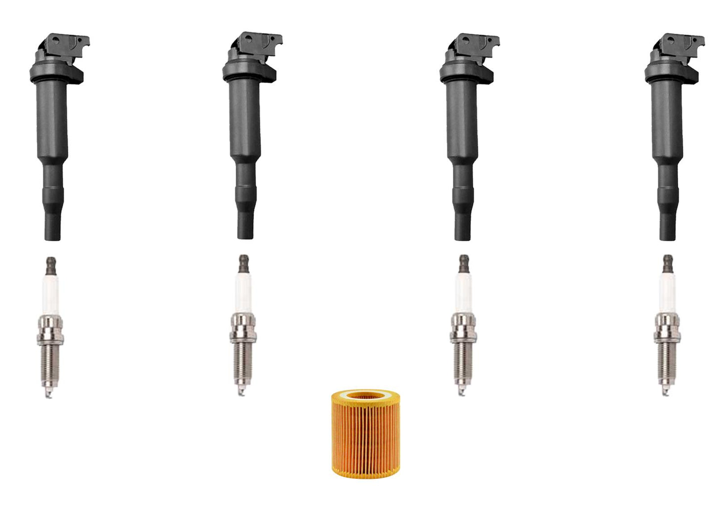 Direct Ignition Coils Spark Plug Tune Up Kit For BMW X1 2.0L 2012 2013 2014 2015