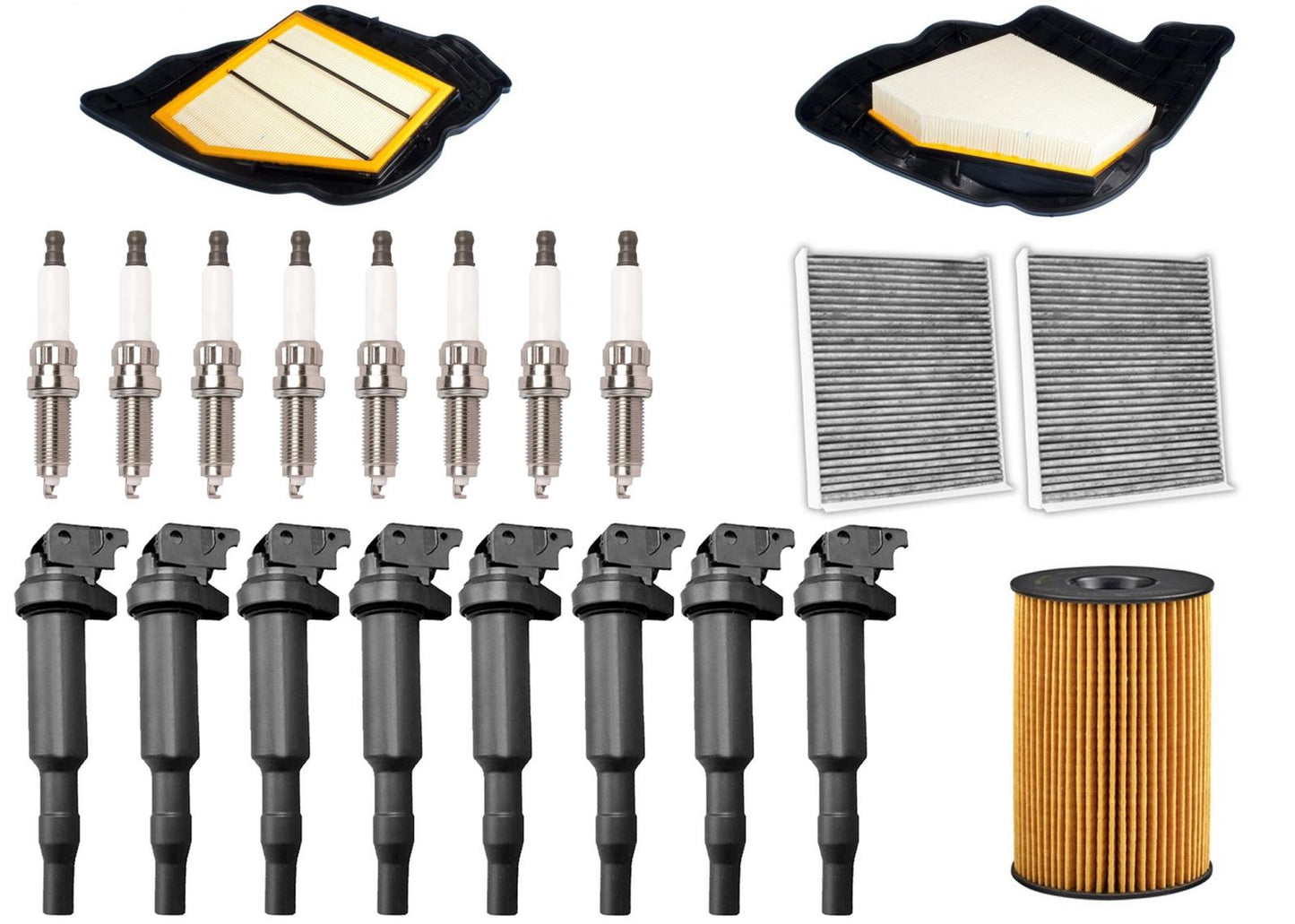 Direct Ignition Coils Spark Plug Tune Up Kit For BMW 650i 4.4L 2012 2013 2016