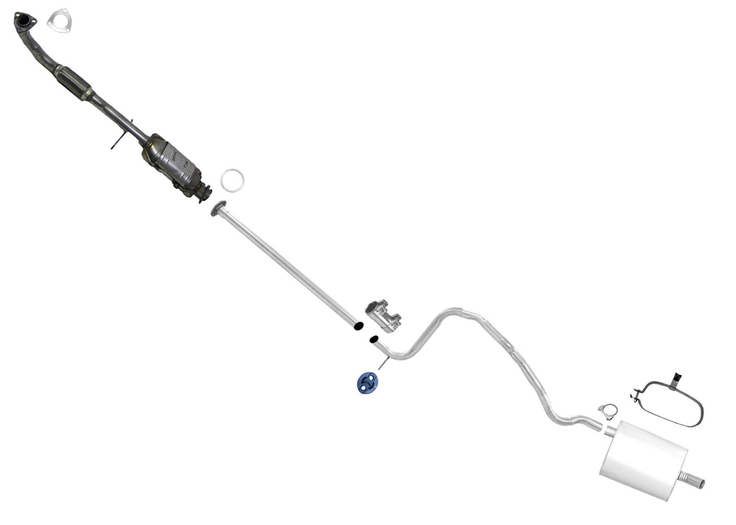 Saturn S Series SOHC Flex Pipe Converter & Muffler Exhaust System Cal Emis ONLY