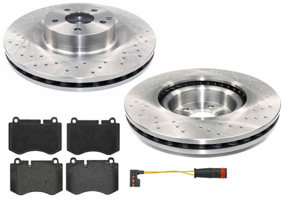 Front Drilled Brake Rotors & Pads For Mercedes Benz 07-13 S550 W Sport Package