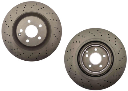 Drilled Brake Rotors Front AME Pads For Mercedes Benz 07-13 S550 W Sport Package