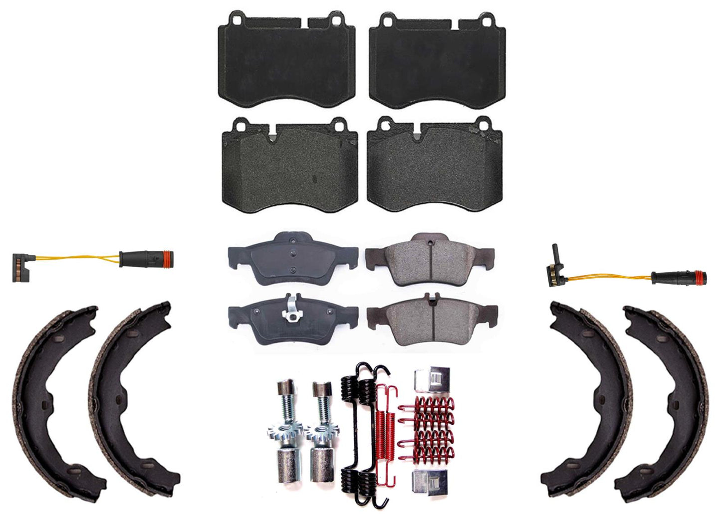 Front & Rear R90 Pads Parking Shoes For Mercedes Benz 07-13 S550 W Sport Package