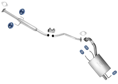 Resonator Pipe Rear Muffler Exhaust System For KIA Spectra Sedan 2004-2006 2.0L
