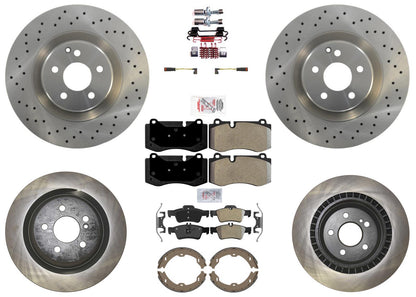 Front Drilled Brake Rotors & Pads For Mercedes Benz S550 07-13 W Sport Package