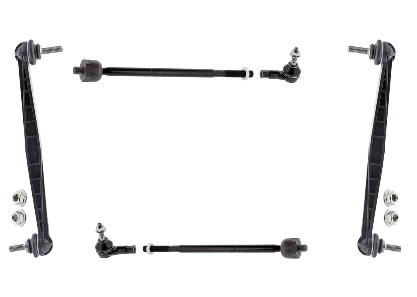 Frt Mevotech Lower Control Arms & BJ Tie Rods for Chevrolet Sonic 2012 2015 2020