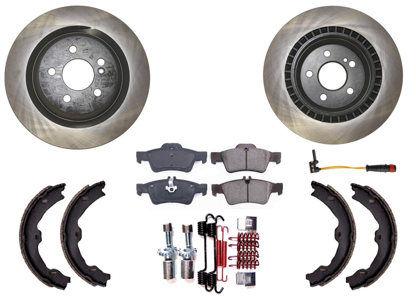 Rear Brake Rotors R90 Pads Shoes For Mercedes Benz 07-13 S550 W Sport Package