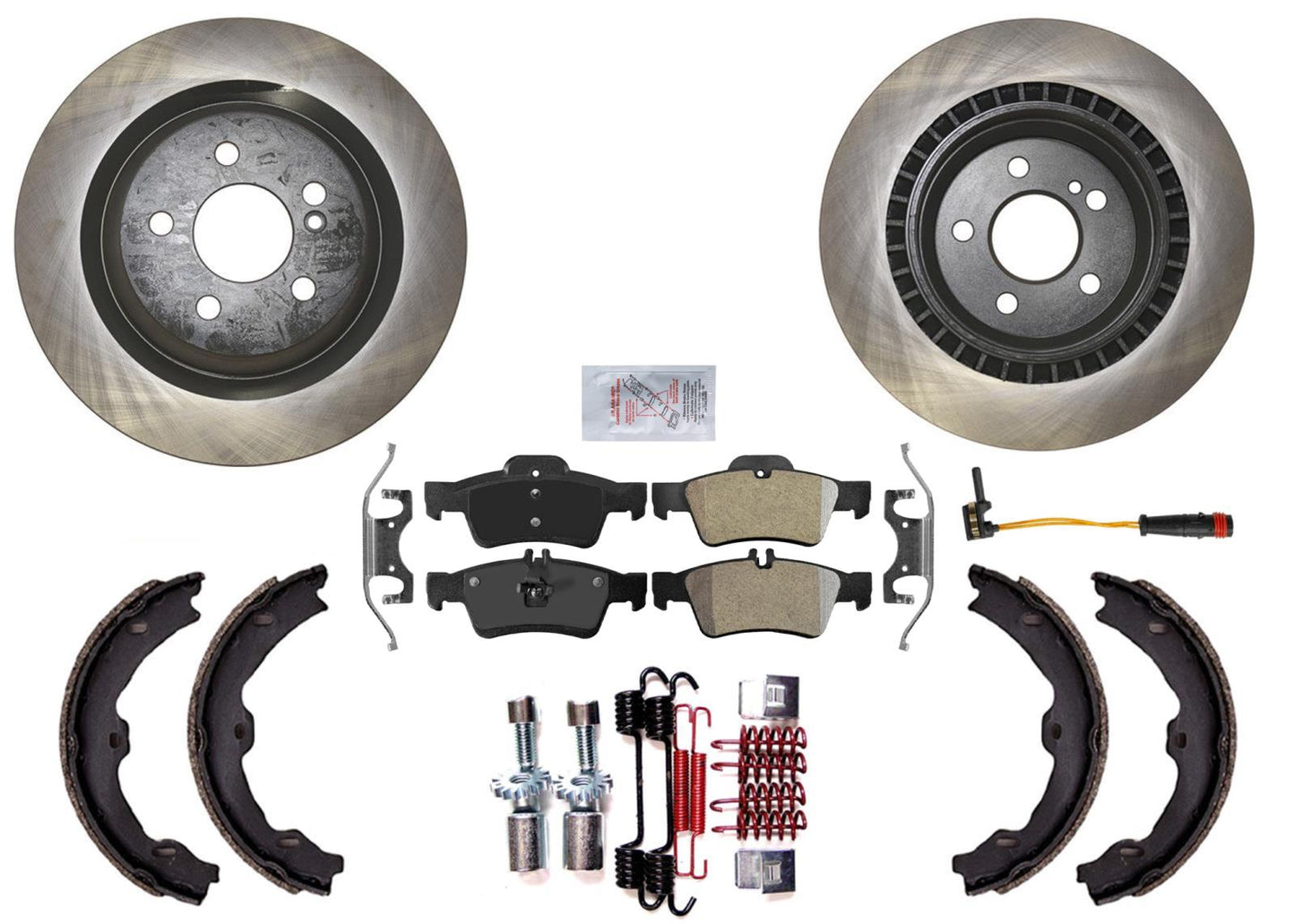 Rear Brake Rotors AME Pads Shoes For Mercedes Benz 07-13 S550 W Sport Package