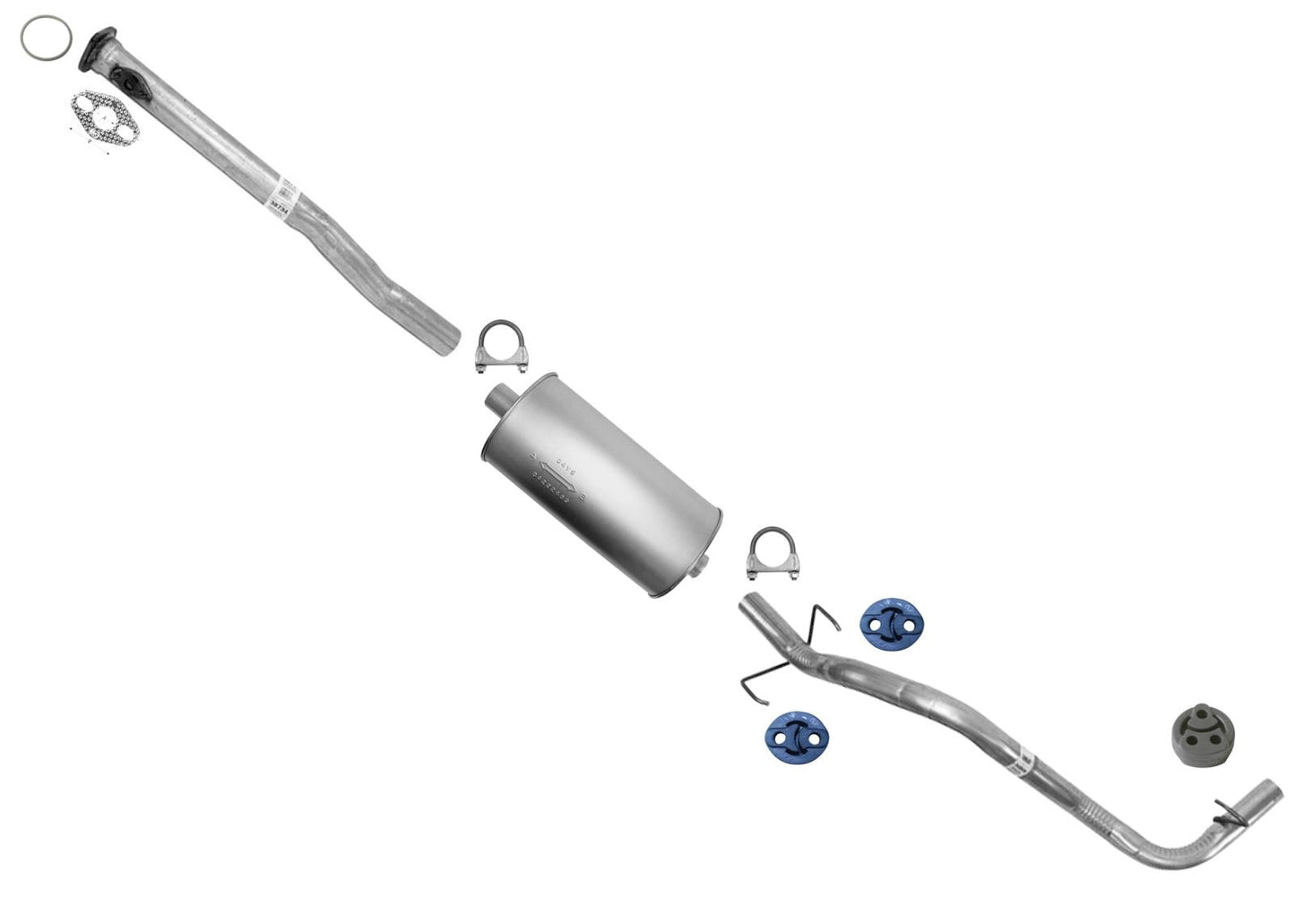 Muffler Tail Pipe Exhaust For Toyota Tacoma 3.4 2000 4WD Xtra & Double Cab 121.9
