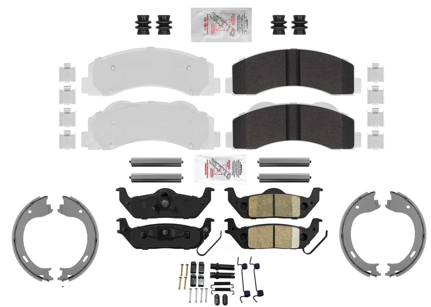 Heavy-Duty Off-Road Front & Rear Disc Brake Pads for Ford F150 Raptor 2010 2011