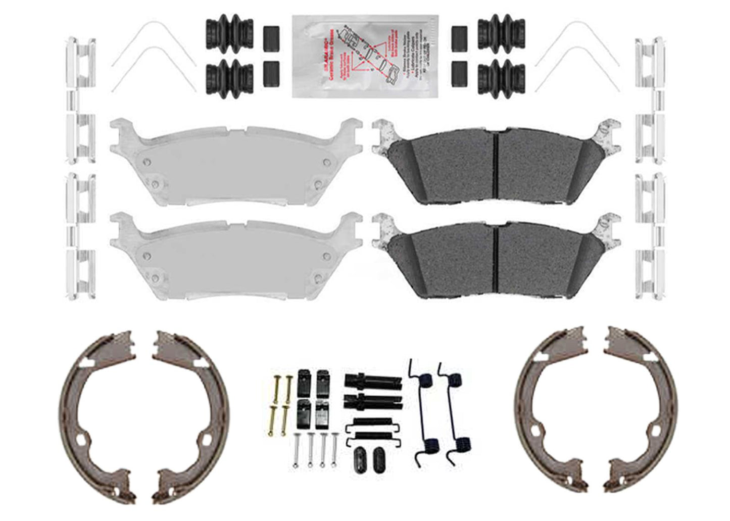 Rear Heavy-Duty Off-Road Disc Brake Rotor & Pad for Ford F150 12-20 Man Prking