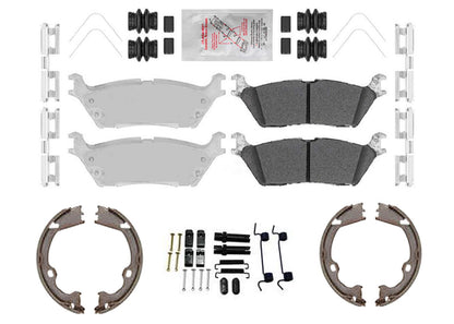 Rear Heavy-Duty Off-Road Disc Brake Rotor & Pad for Ford F150 12-20 Man Prking