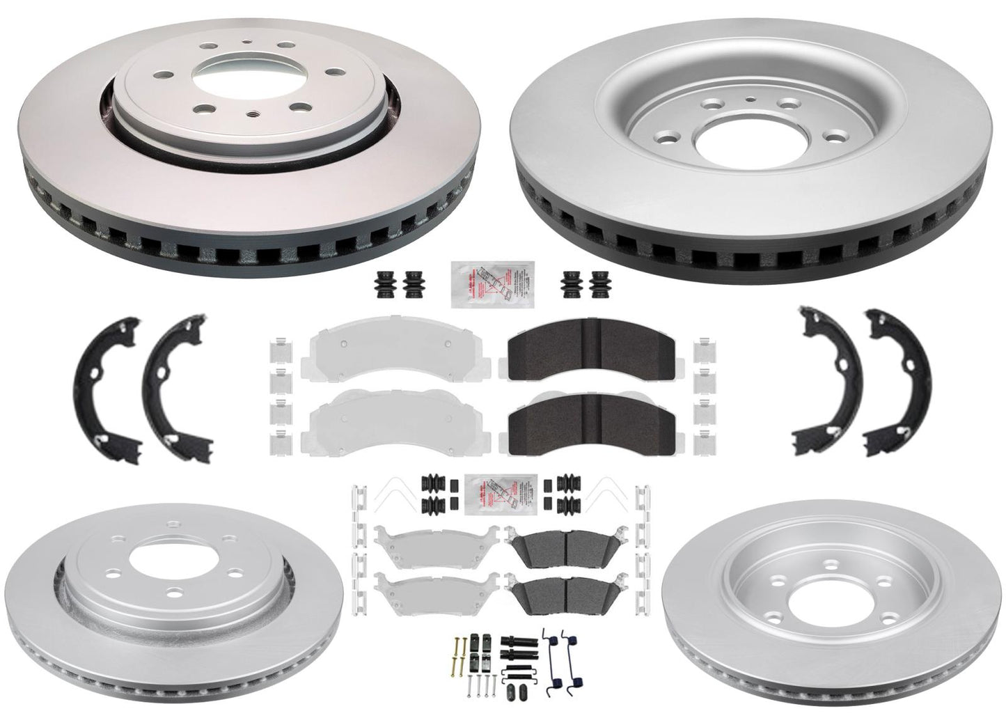 Heavy-Duty OffRoad Disc Brake Rotors & Pads for Ford F150 15-17 W Electric Prkng