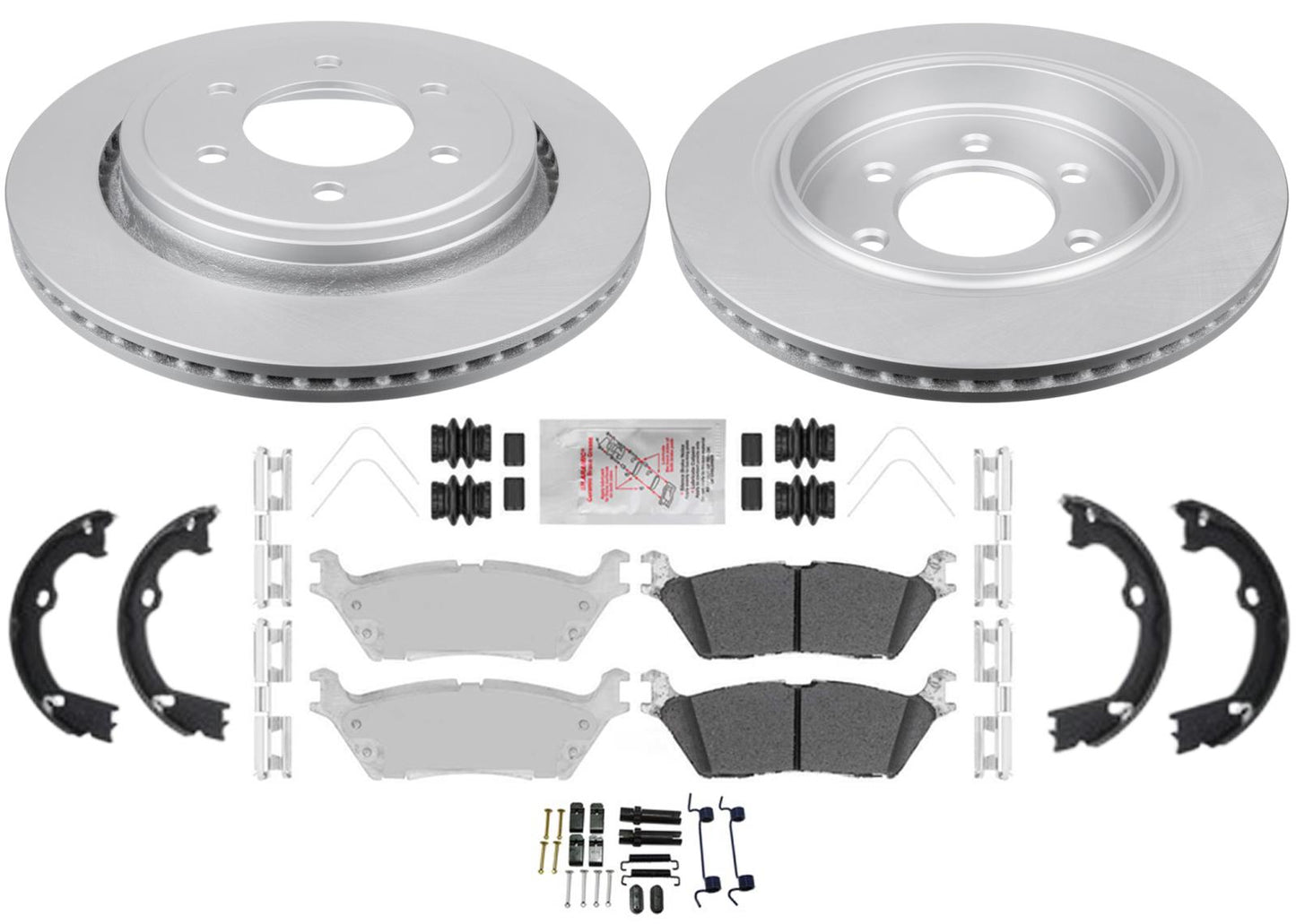 Rear Heavy-Duty OffRoad Disc Brake Rotors & Pads for Ford F150 2015 2016 2017