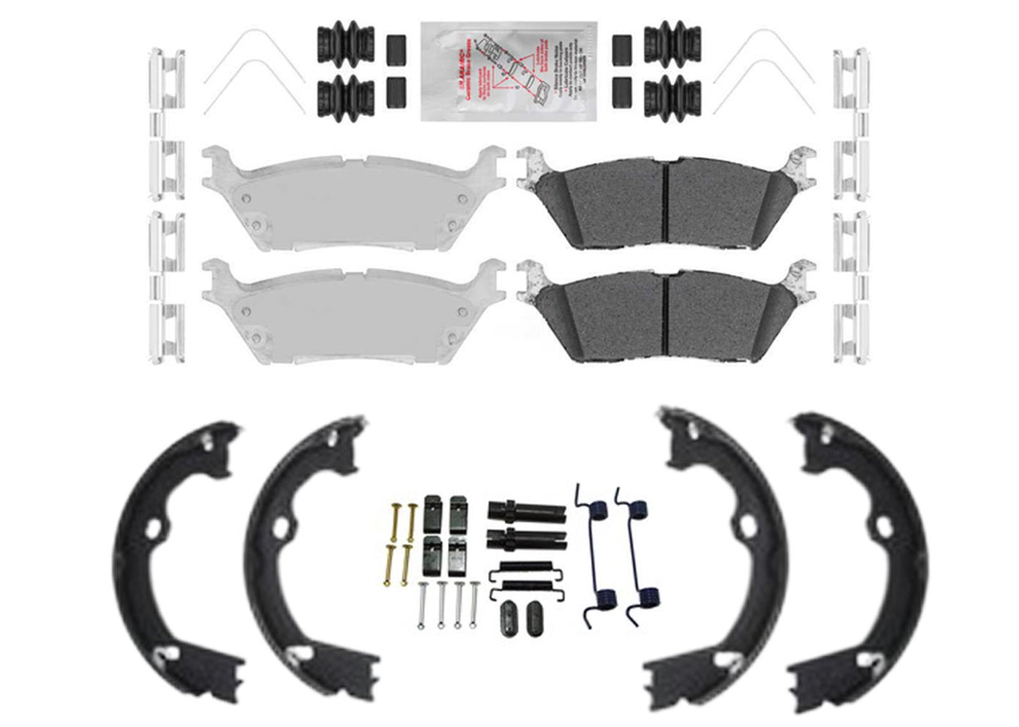 Rear Heavy-Duty OffRoad Disc Brake Rotors & Pads for Ford F150 2015 2016 2017