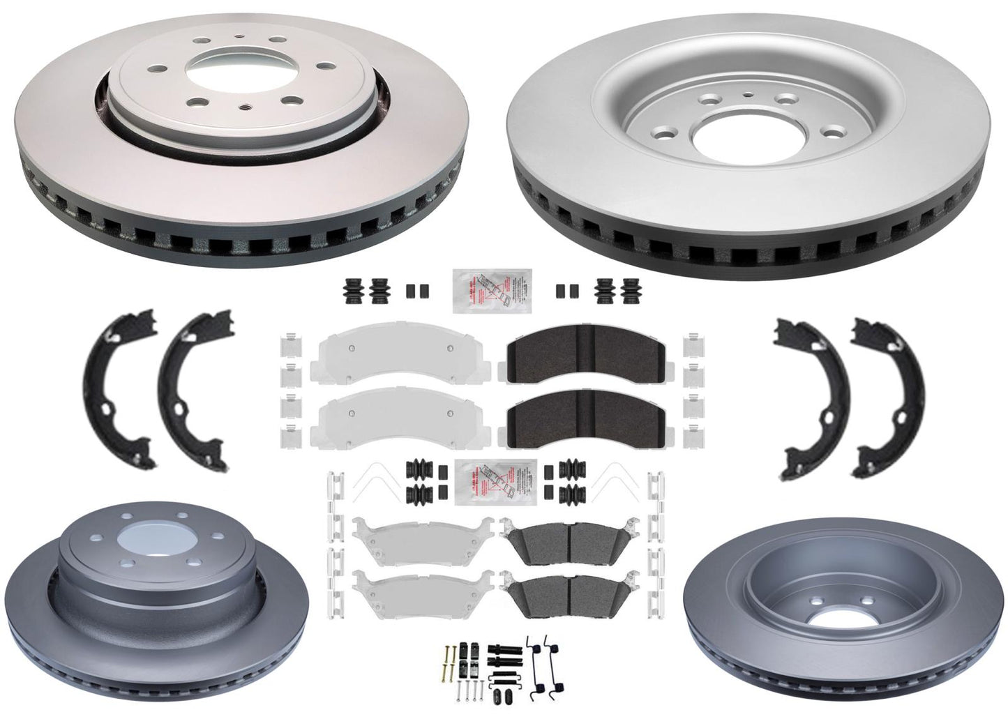 Heavy-Duty Off-Road Disc Brake Rotors Pads for Ford F150 18-20 W Manual Parking