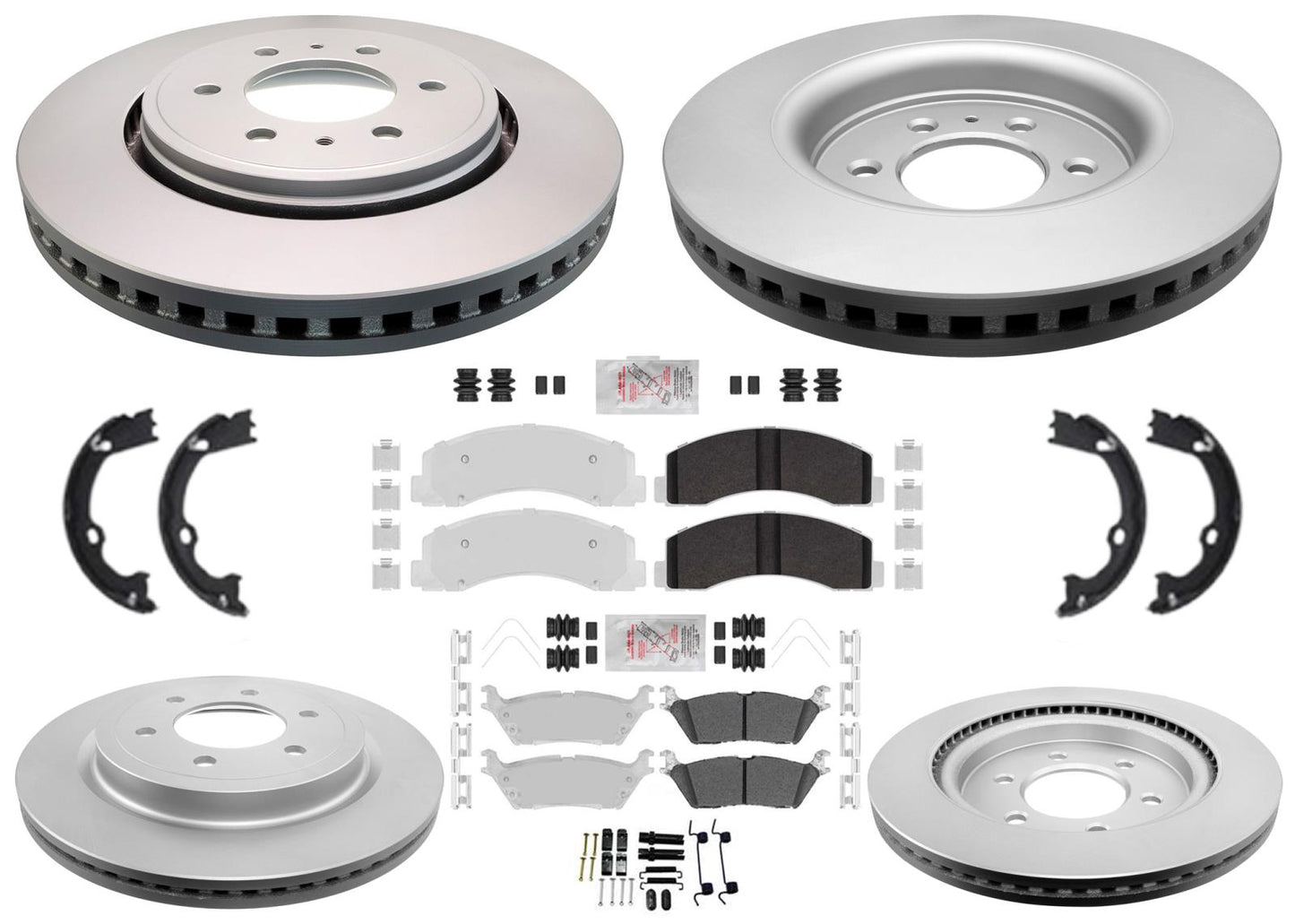 Heavy-Duty Off-Road Disc Brake Rotors Pads for Ford F150 18-20 Electric Parking