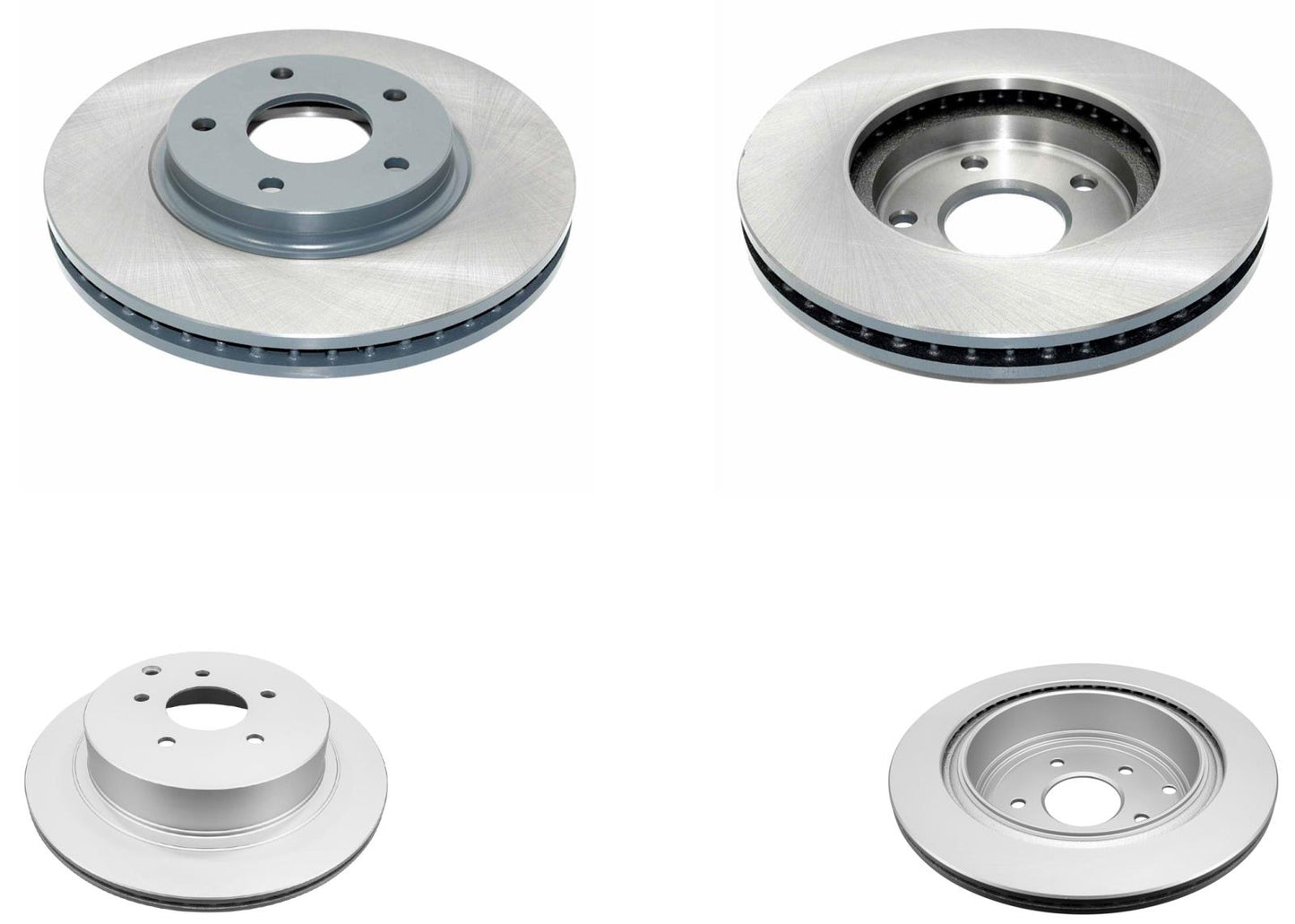 Front Rear Coated Disc Brake Rotors & Pads for Nissan Quest 2011 2012 2015 2017