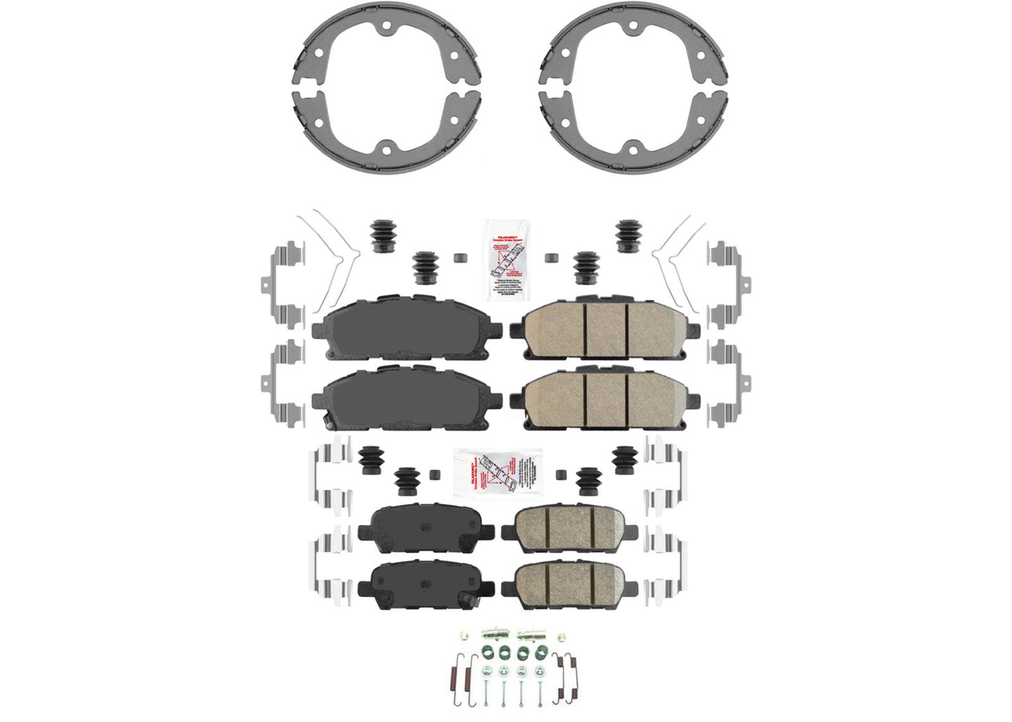 Front Rear Coated Disc Brake Rotors & Pads for Nissan Quest 2011 2012 2015 2017