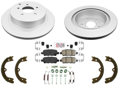Rear Coated Disc Brake Rotors & Pads Shoes for Nissan Quest 2011 2012 2015 2017