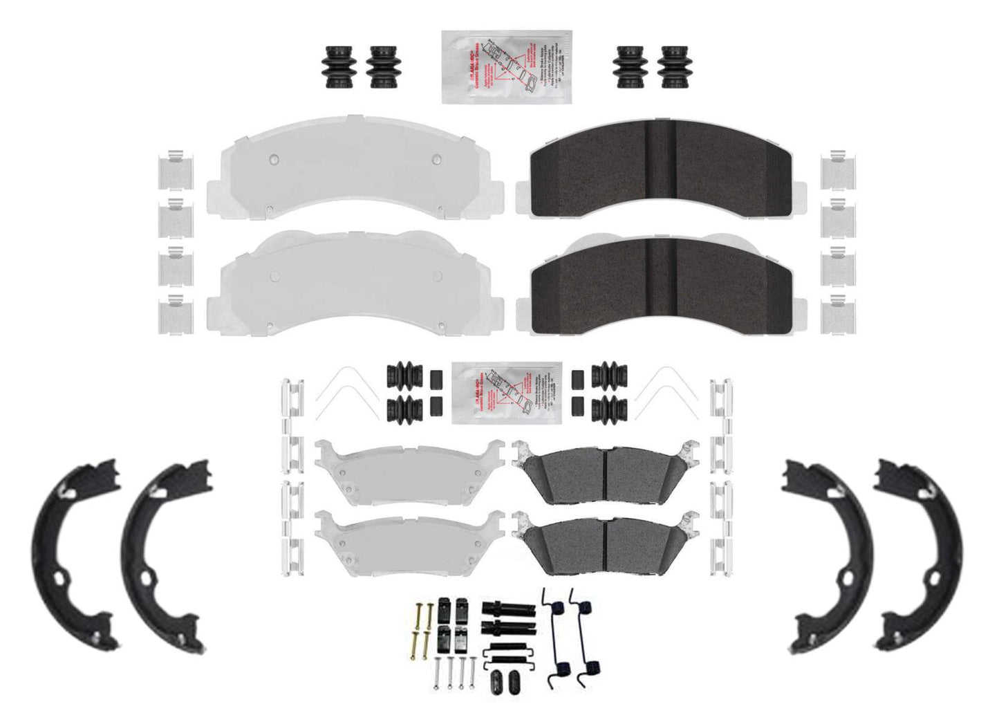 Heavy-Duty Max Galvanized Disc Brake Pads for Ford F150 15-17 W Electric Parking