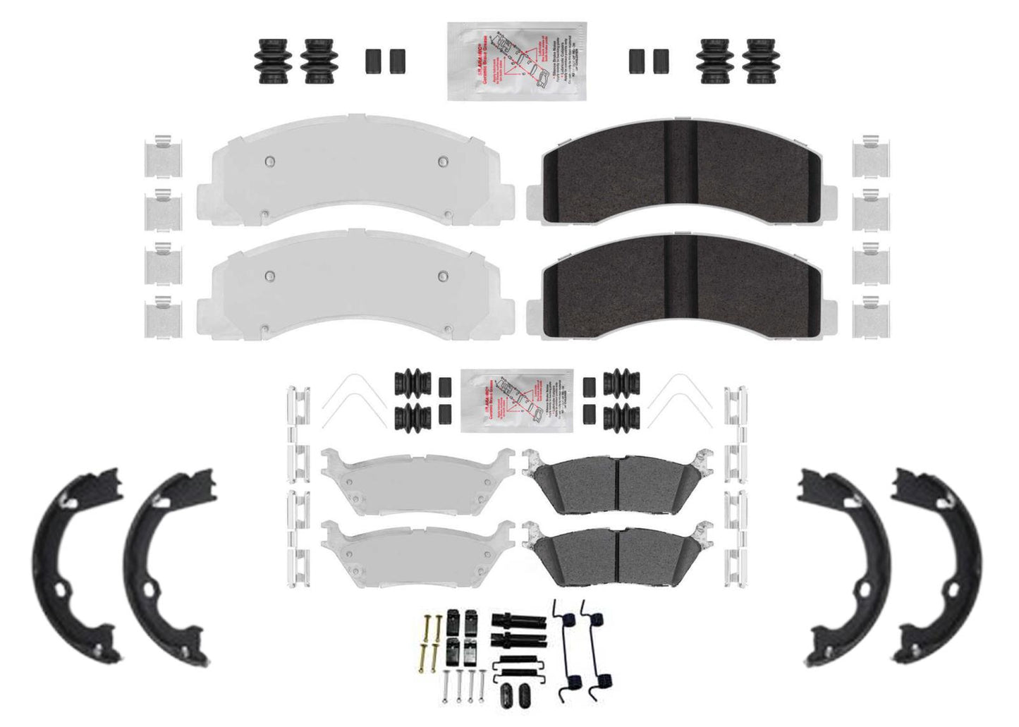 Heavy-Duty Max Galvanized Disc Brake Pads for Ford F150 18-20 W Manual Parking