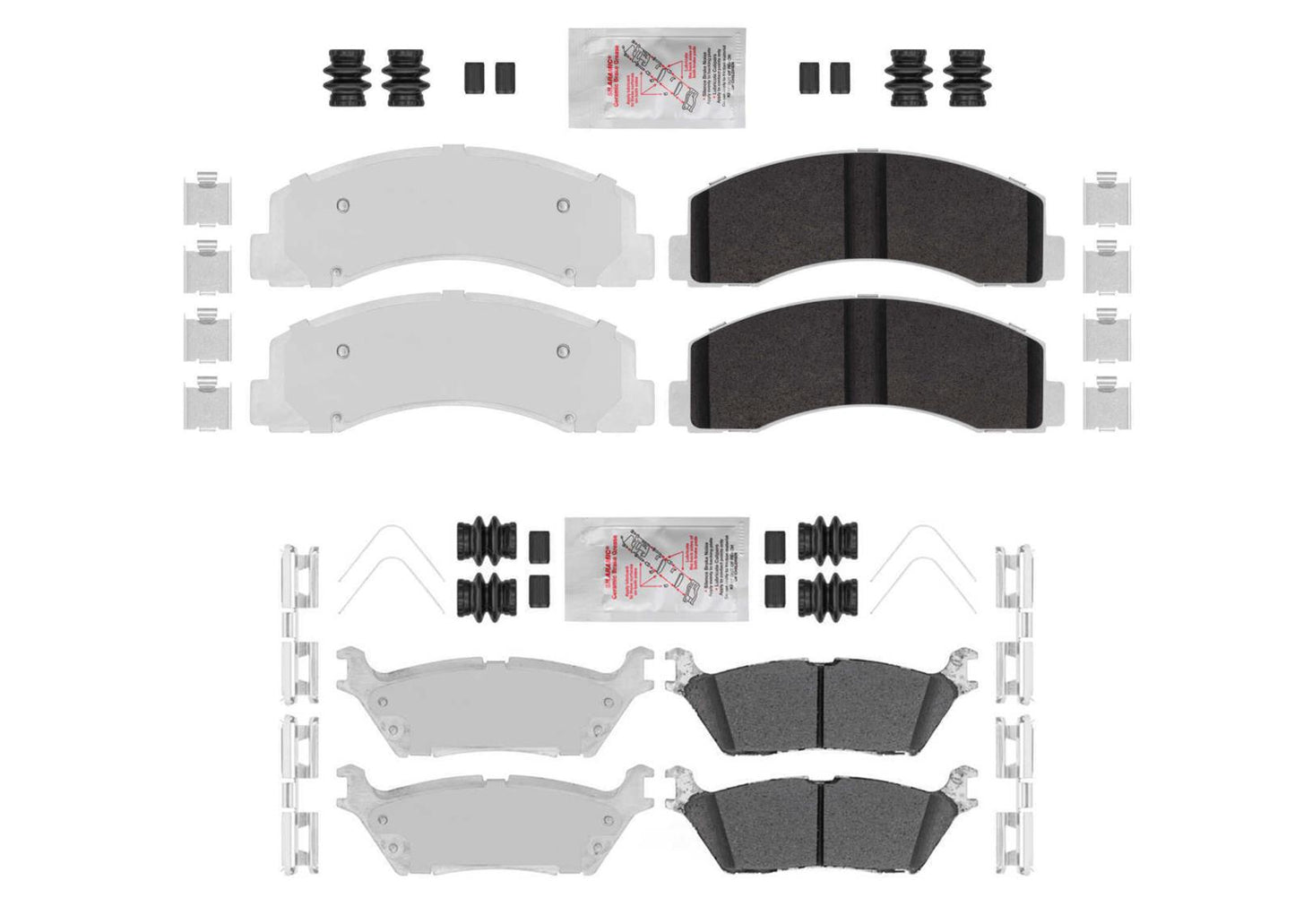 Heavy-Duty Max Galvanized Disc Brake Pads for Ford F150 18-20 W Manual Parking