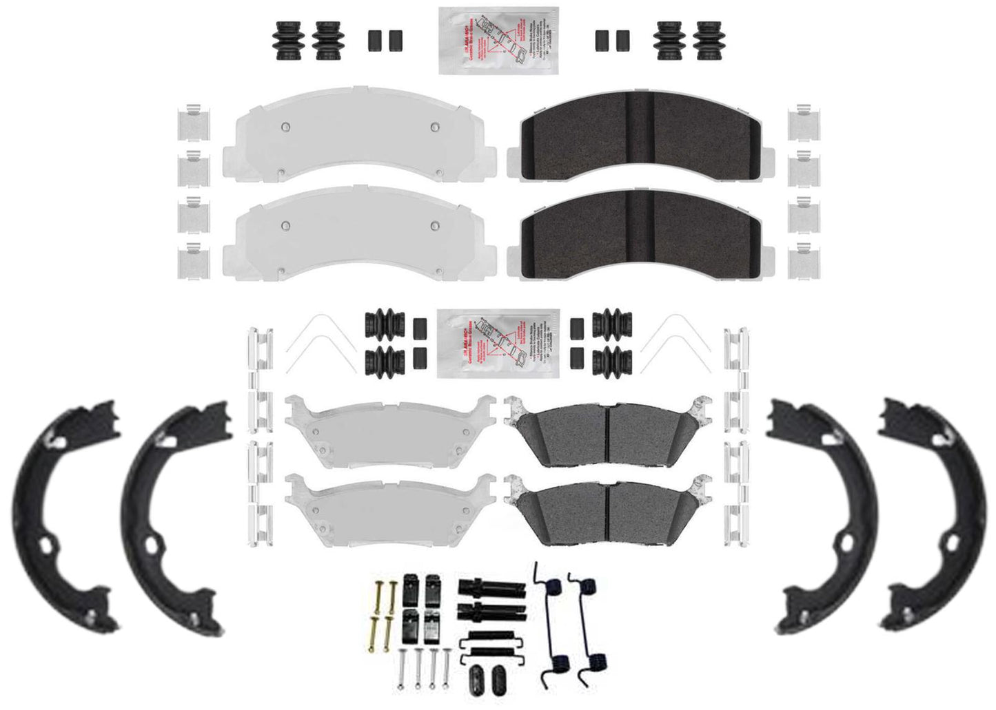 Heavy-Duty Galvanized Disc Brake Pads for Ford F150 18-20 w/Electric Parking