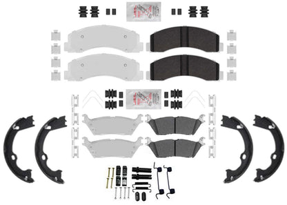 Heavy-Duty Galvanized Disc Brake Pads for Ford F150 18-20 w/Electric Parking